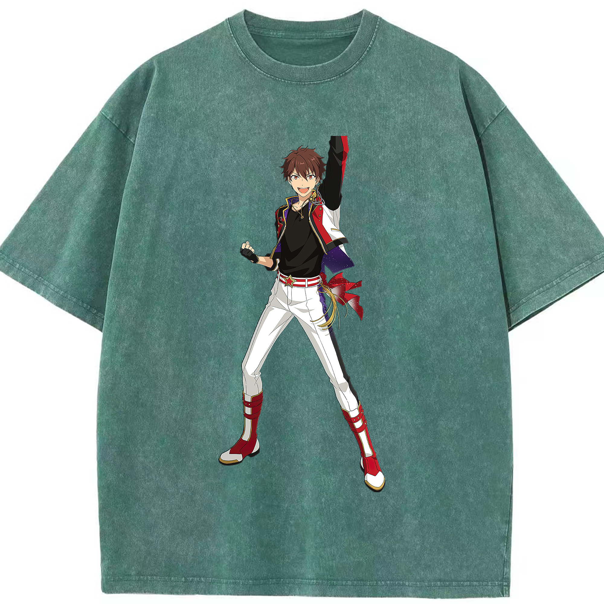 （画像用） あんさんぶるスターズ! Ensemble Stars 綿100% ヴィンテージ風 半袖Tシャツ（フロントプリント）